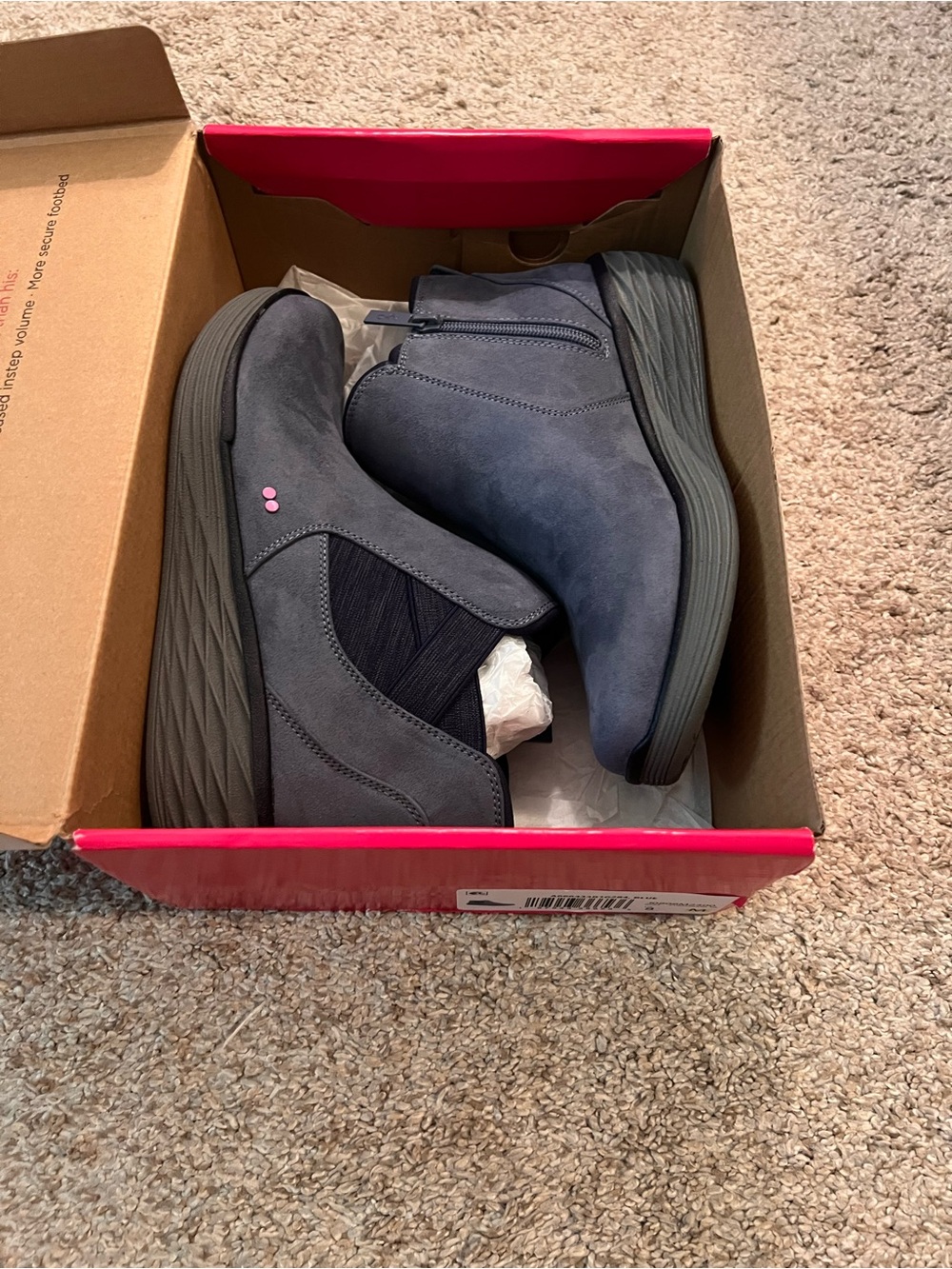 Ryka Navy Slip-On Casual Ankle Sneakers